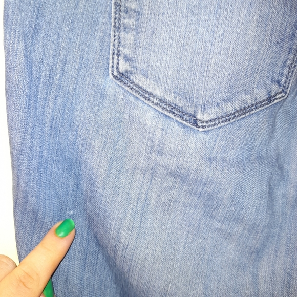 Simply Vera Vera Wang Women 10 Lt. Wash Ankle Denim Jeans Ombre Bleached Faded - Picture 5 of 8